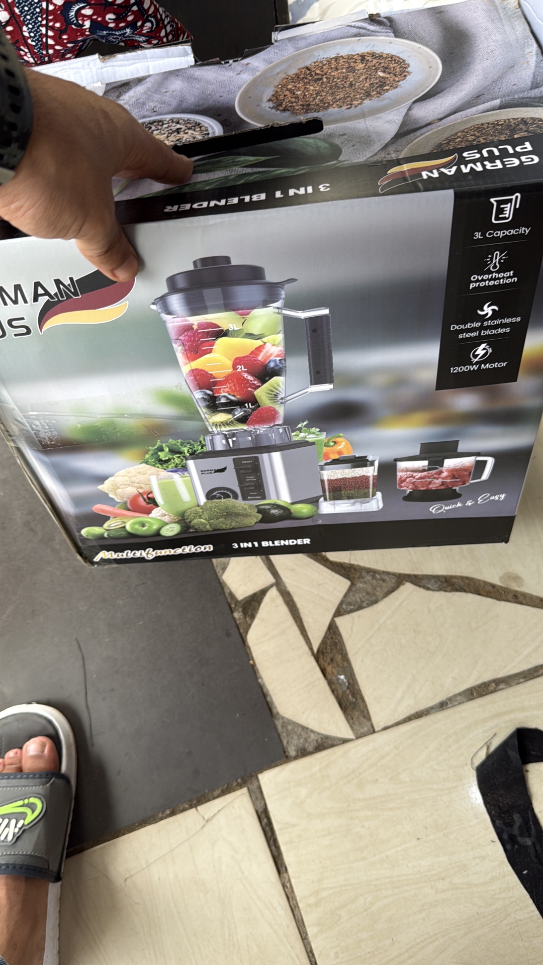 German Plus 3-in-1 Blender 1200W
